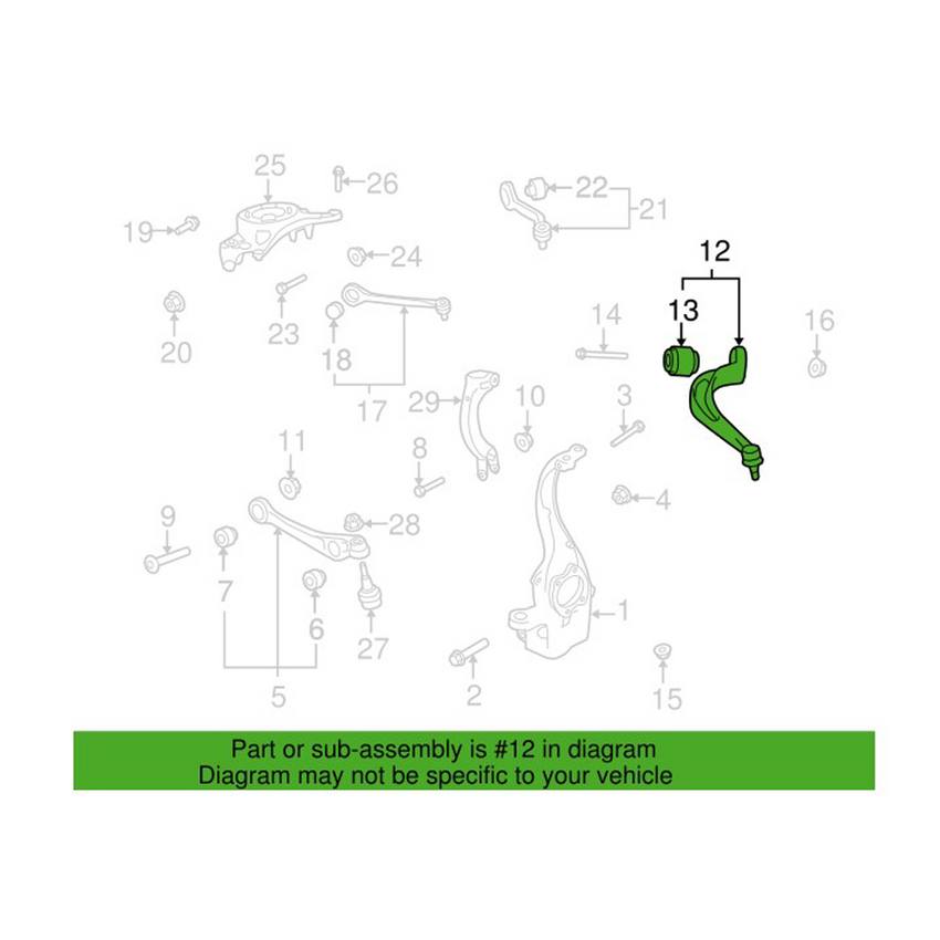 Audi Control Arm - Front Driver Side Lower Rearward 8K0407693AE